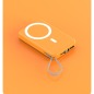 Portátil Banco De Energía Portátil Magsafe Relámpago De Manzana USB Tipo C El Plastico Atracción Magnética Naranja_4