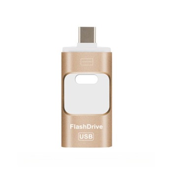 Flash-Laufwerk USB Speicher USB-Stick Apple Lightning Feuchtigkeitsbeständig Tablets Laptops Gold