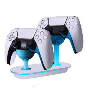 Langaton Playstation DualSense -latausasema, PS5-ohjaimen Latausasema, PlayStation 5 Dualsense -ohjainlaturitelakka Kahdella Jalustalla, Telakointiaseman Vaihto DualSense-latausasemalle