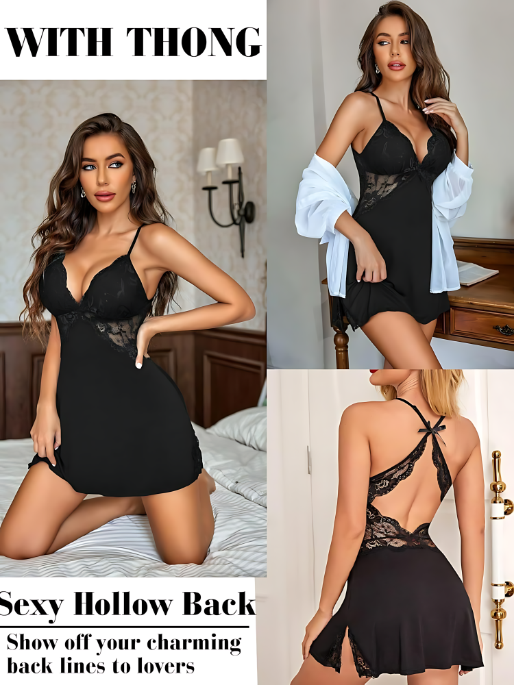 Lingerie Da Donna, Camicia Da Notte In Modal Con Spacco Laterale, Babydoll, Body, Stampa Leopardata_6